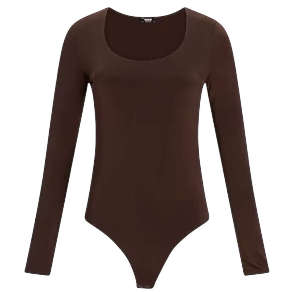 EXPRESS Women’s Body Contour High Compression Scoop Neck Long Sleeve Bodysuit XL